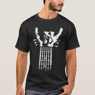 T-shirt Concert Rock Sur Guitare Cou Un Doux Rock Roll Ski