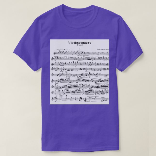 T-shirt Concerto pour violon Sibelius Long (Design devant)