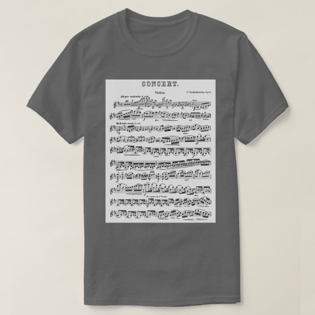 T-shirt Concerto pour violon Tchaïkovski (Design devant)