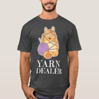 T-shirt Concessionnaire De Fil Cute Chat Crochet Rollé Fil