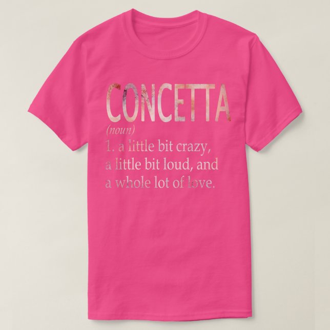 T-shirt Concetta Fille Nom Définition (Design devant)