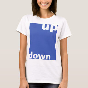 T-shirt Concevez simplement "rectangle bleu vers le haut" 