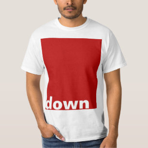 T-shirt Concevez simplement "rectangle rouge vers le bas"