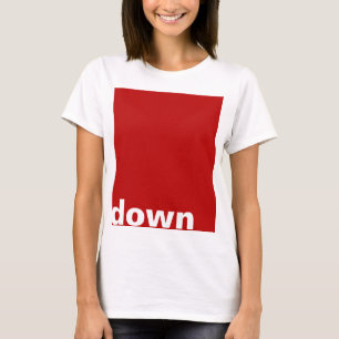 T-shirt Concevez simplement "rectangle rouge vers le bas" 