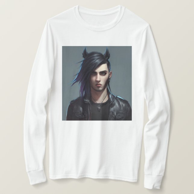 T-shirt Concevez un démon de mort d'inspiration métal, ave (Design devant)