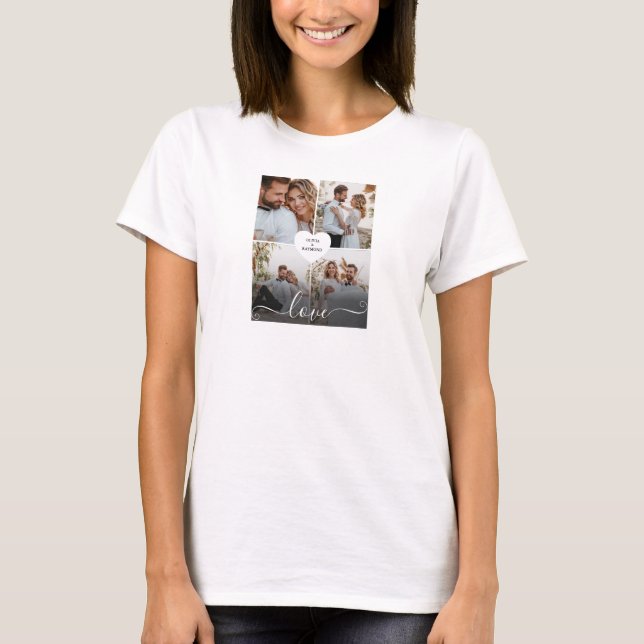 T-shirt Concevez votre propre amour Collage de photos (Devant)