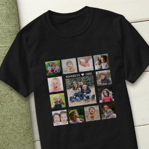 T-shirt Concevez Votre Propre Collage Photo 13 Texte Nom d