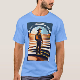 T-shirt Concevoir un garçon à poster de cinéma occidental