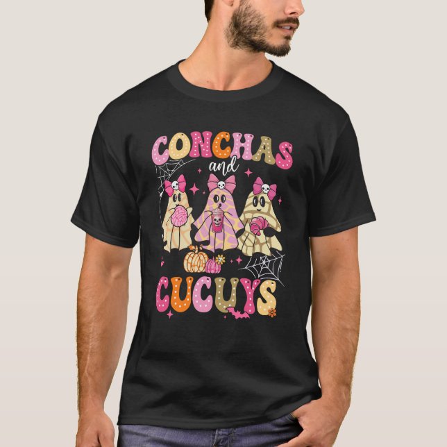 T-shirt Conchas Et Cucuys Ghost Funny Mexicain Hallow (Devant)