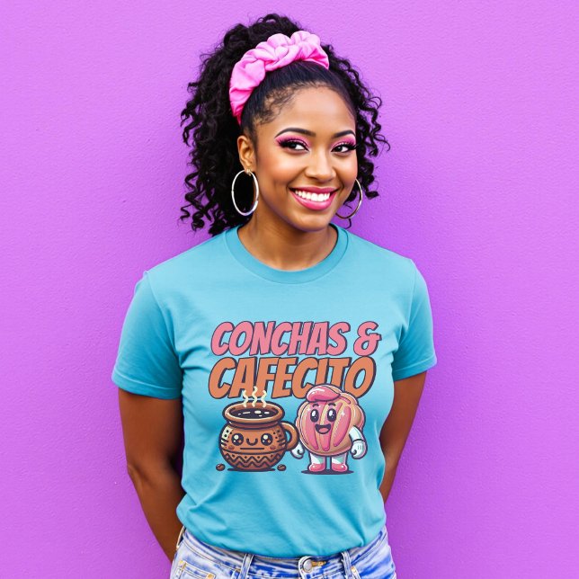 T-shirt Conchas y Cafecito Spanish Sweet Pan Dulce Café (Conchas y Cafecito Spanish Sweet Pan Dulce Cafe T-Shirt.)