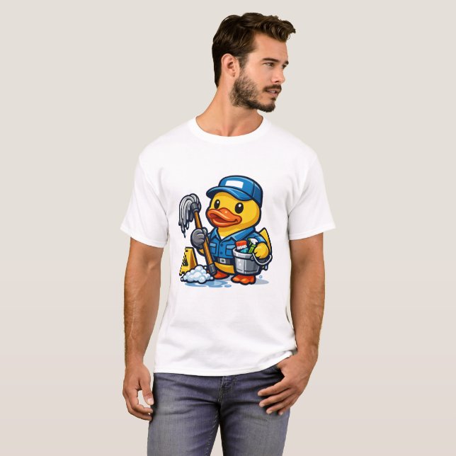 T-shirt Concierge Canard en Caoutchouc (Devant entier)