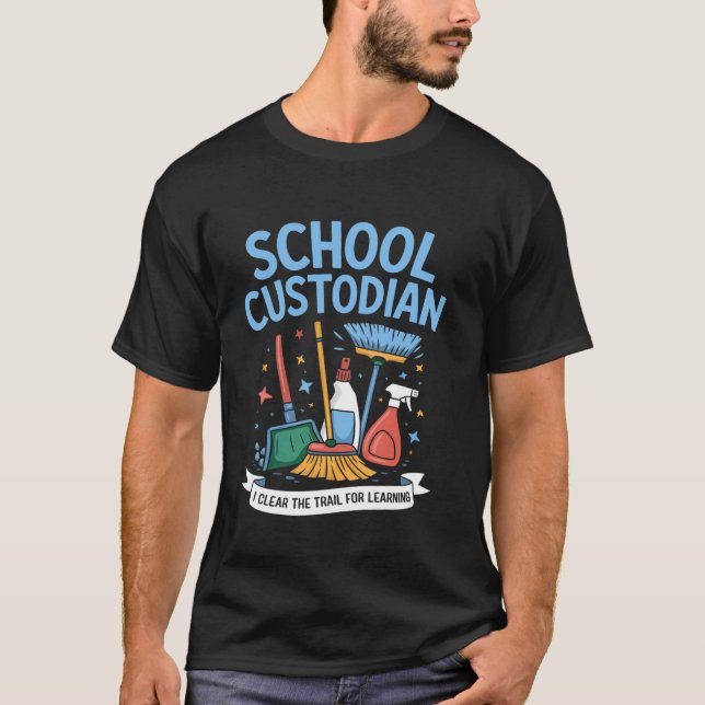 T-shirt Concierge Scolaire I Déblayer le Chemin pour l'App (Devant)