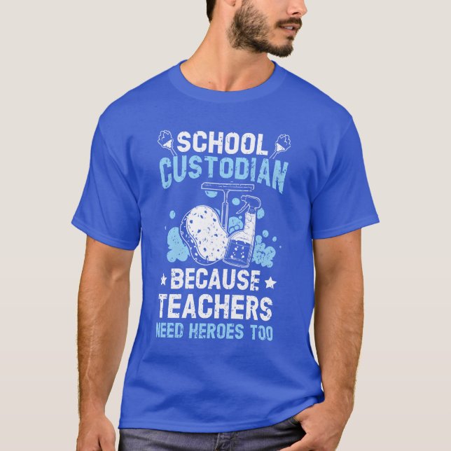 T-shirt Concierge Scolaire Parce que les enseignants ont b (Devant)