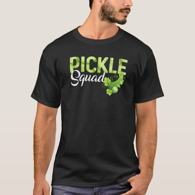 T-shirt Concombre Cornichon Végétalien Équipe Vert Épicier (Devant)