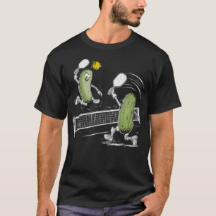 T-shirt Concombre Jouant Pickleball Amoureux de Pickleball