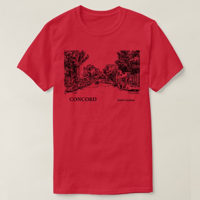 T-shirt Concord Caroline du Nord 4 (Design devant)