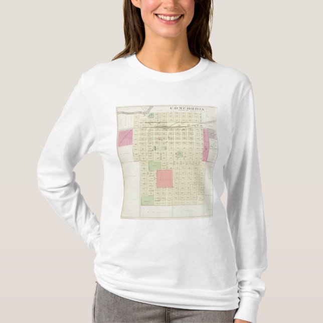 T-shirt Concordia, le comté de Cloud, le Kansas (Devant)