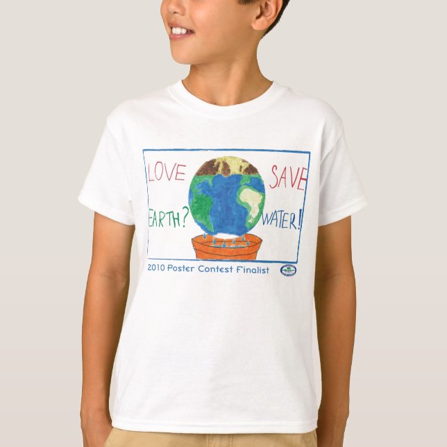T-shirt Concours d'affiche de conscience de l'eau (Devant)