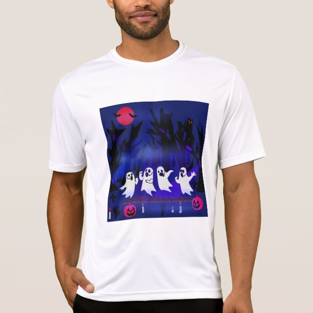 T-shirt Concours de chant de fantôme dans le cimetière de  (Devant)