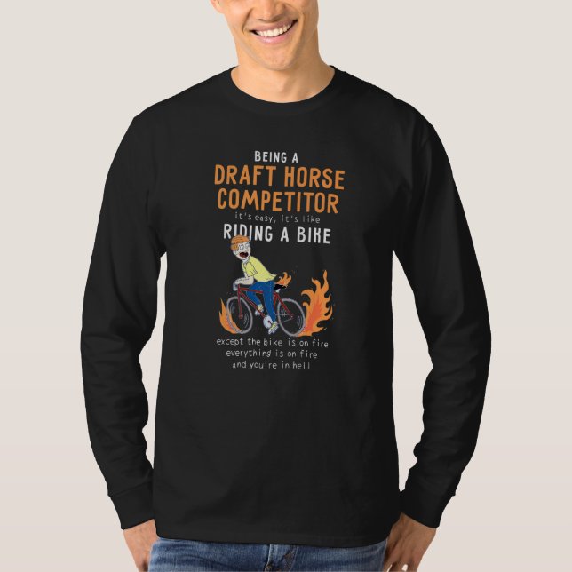 T-shirt Concours De Cheval À Ébauche Comme Vélo À Étrier C (Devant)