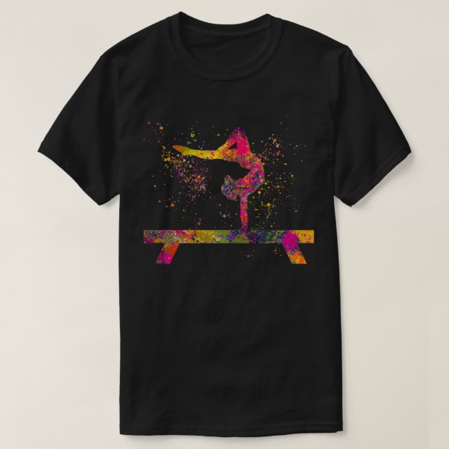 T-shirt Concours de gymnastique rythmique en aquarelle 22 (Design devant)