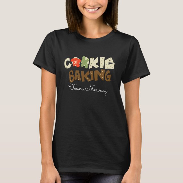 T-shirt Concours de nom d'équipe de fabrication de biscuit (Devant)
