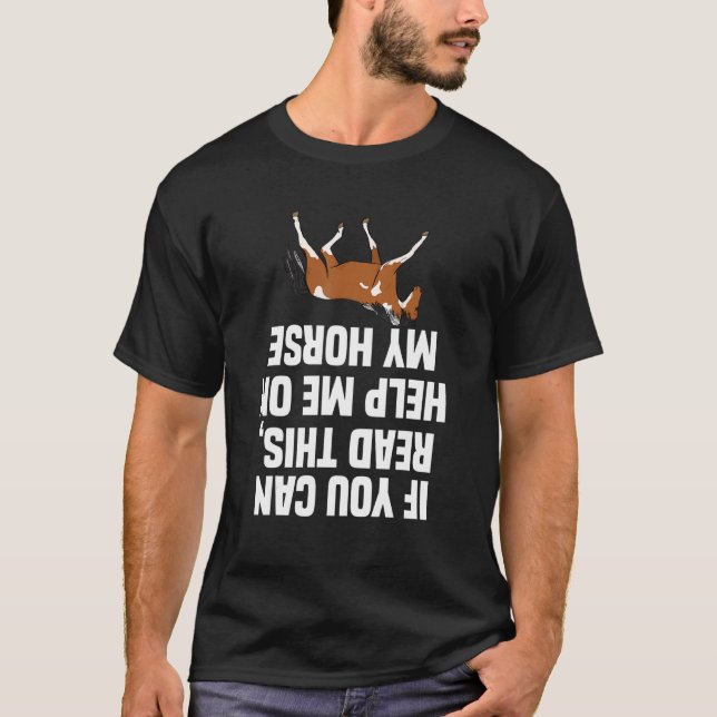 T-shirt Concours Hippique à l'Envers de Saut d'Obstacles É (Devant)