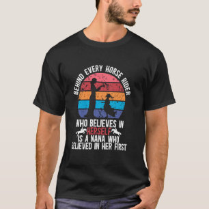 T-shirt Concours Hippique Nana Qui A Cru Nana Grand-Mère É