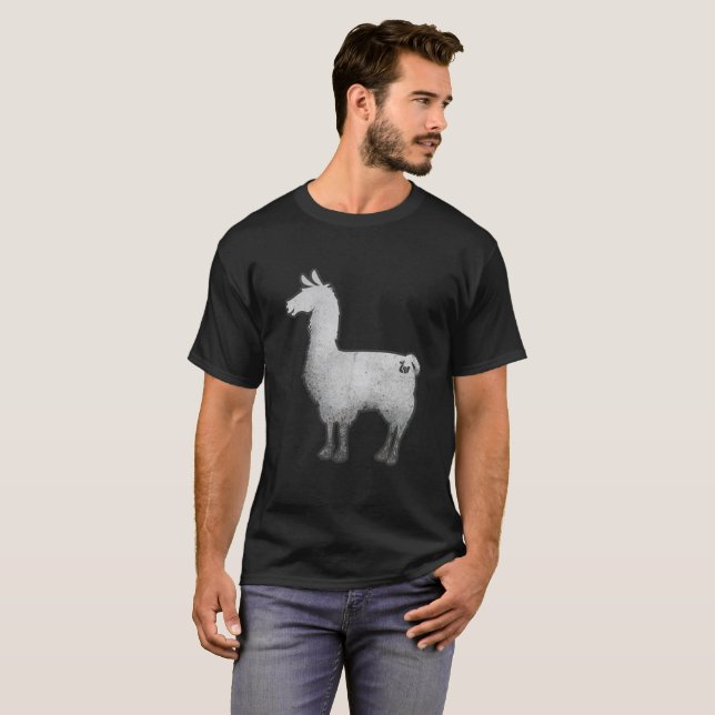 T-shirt concret de lama (Devant entier)