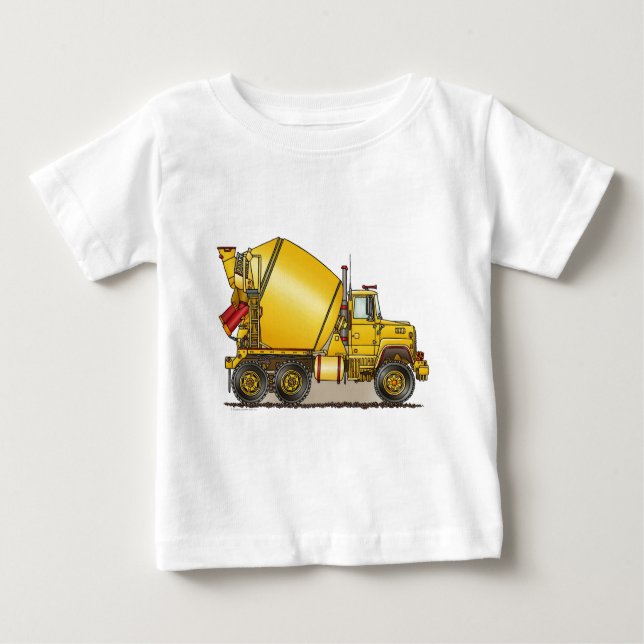 T-shirt concret de nourrisson de camion (Devant)