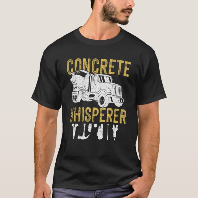 T-shirt Concret Whisperer Construction Travailleur Cem (Devant)