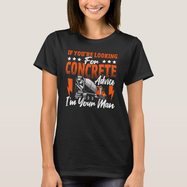 T-shirt Concrete Finisher for an Concrete Construction Fan (Devant)