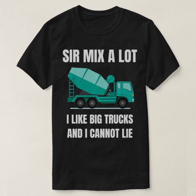 T-shirt Concrete Mier Cement Mier Conducteur de camion Bir (Design devant)