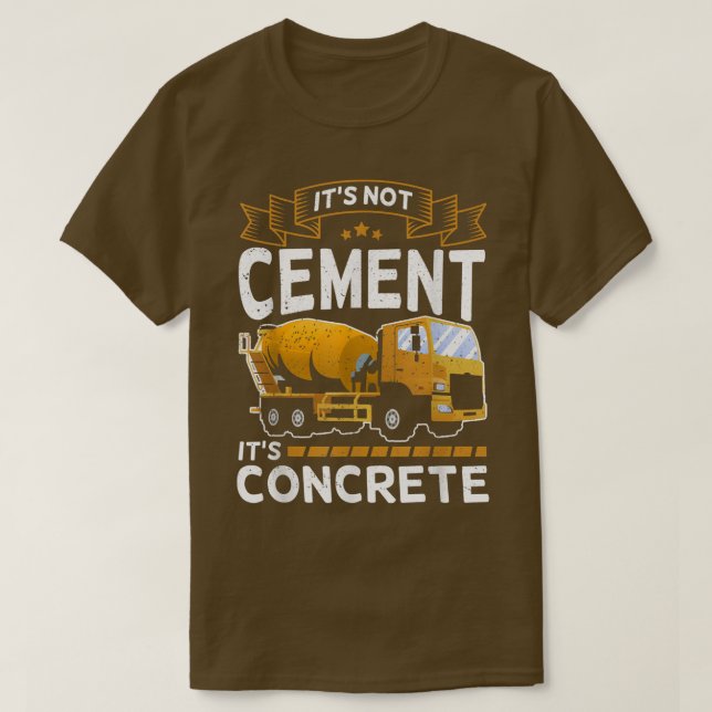 T-shirt concrete mixer for truck driver - wet  (Design devant)