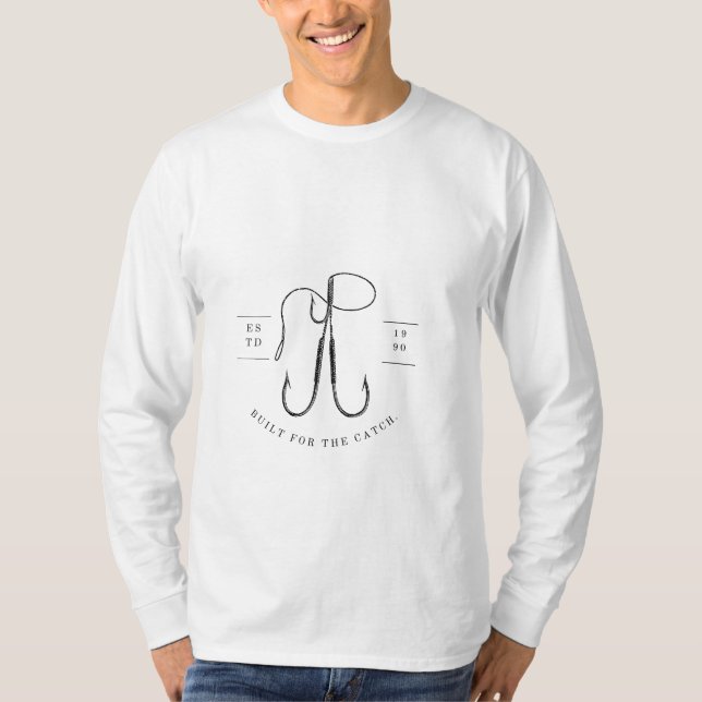 T-shirt Conçu pour la pêche (Devant)