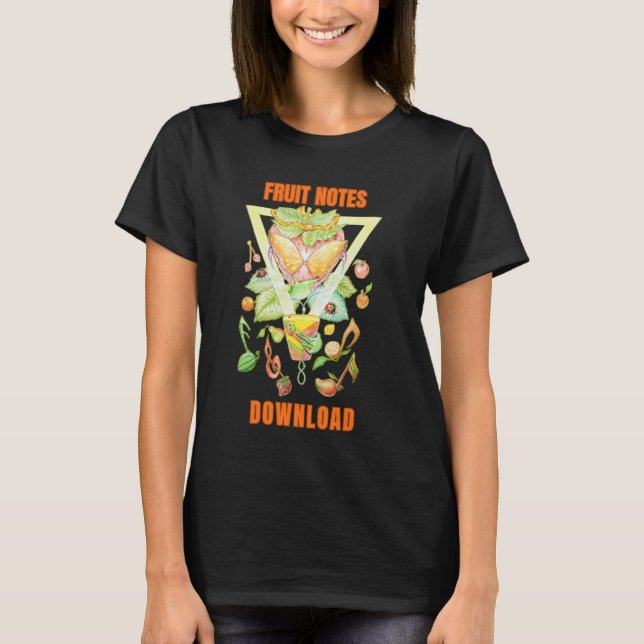 T-shirt conçu pour les femmes avec des notes de fr (Devant)