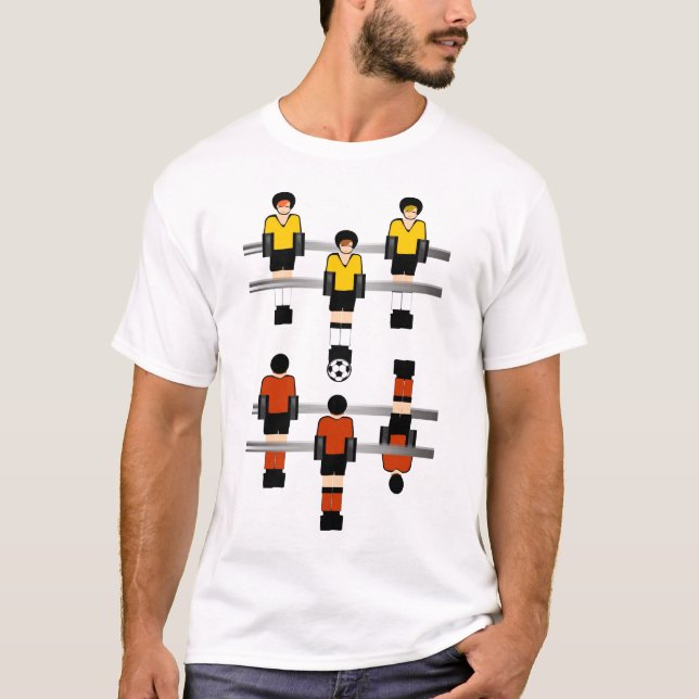 T-shirt Concurrence du football de Foosball (Devant)
