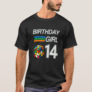 T-shirt Concurrentiel Vitesse Cubing 14 Ans Anniversaire P