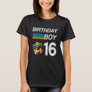 T-shirt Concurrentiel Vitesse Cubing 16 Ans Anniversaire P