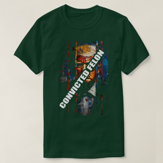 T-shirt Condamné Felon Trump (Design devant)