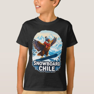 T-shirt Condor De Snowboard Dans Les Montagnes Du Chili