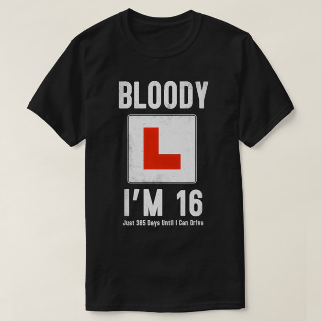 T-shirt Conducteur Apprenti 16e Anniversaire Im 16 Aujourd (Design devant)