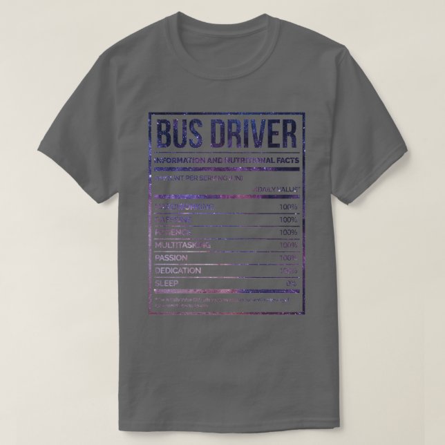 T-shirt Conducteur d'autobus Funny Conduite d'autobus Étiq (Design devant)