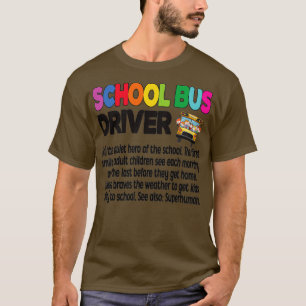 T-shirt Conducteur d'autobus scolaire Appréciation Conduit