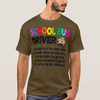 T-shirt Conducteur d'autobus scolaire Appréciation Conduit