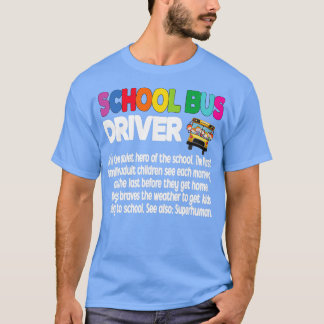 T-shirt Conducteur d'autobus scolaire Appréciation Conduit
