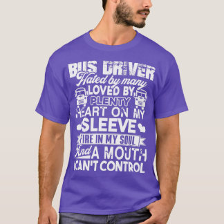 T-shirt Conducteur De Bus Conducteur De Bus Haineux Par Be