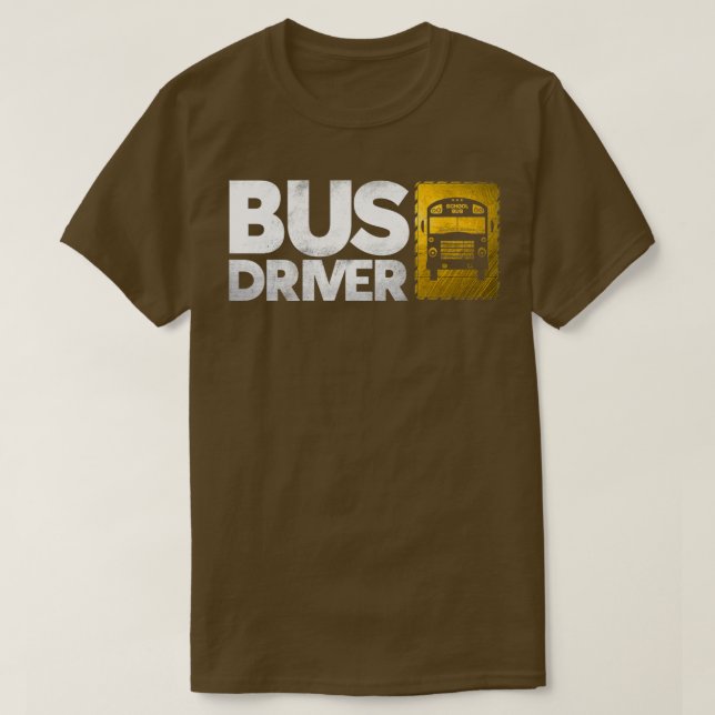T-shirt Conducteur de bus École Bus Sass Cadeau (Design devant)