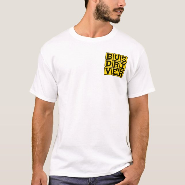 T-shirt Conducteur de bus, profession de transport (Devant)
