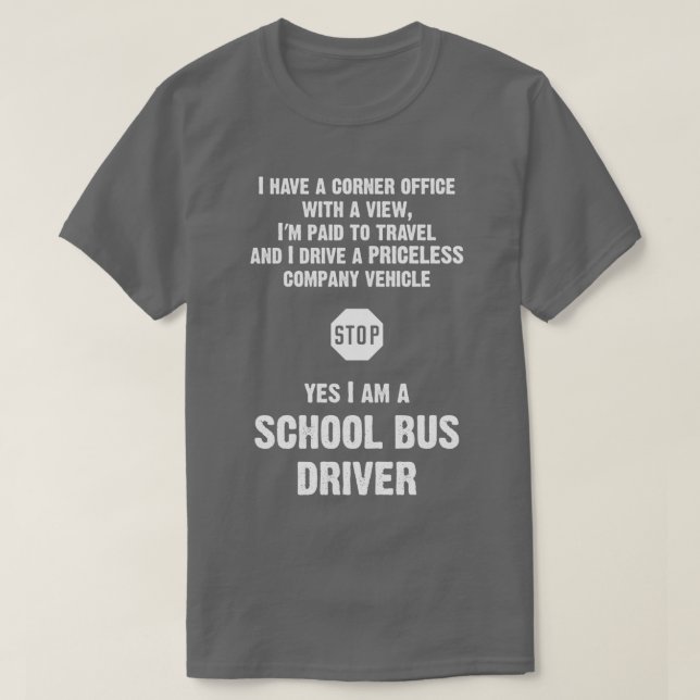 T-SHIRT CONDUCTEUR DE BUS SCOLAIRE 35 (Design devant)